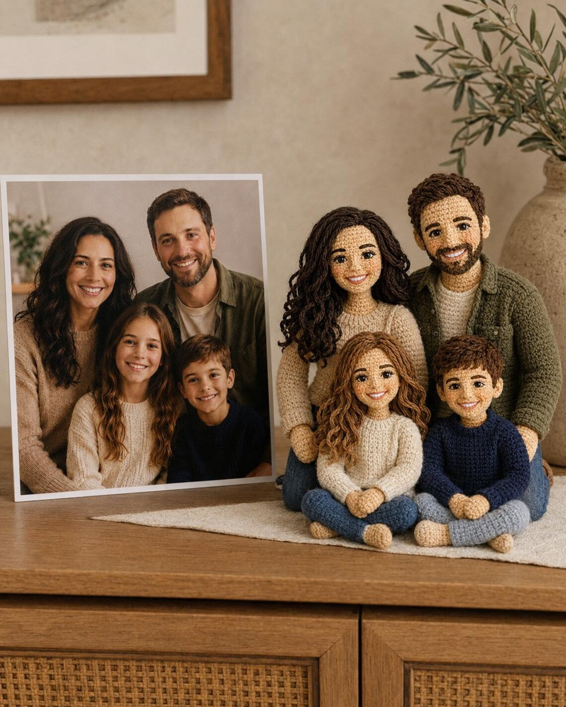 Custom Crochet Doll from Photo, Personalized Look-Alike Amigurumi Portrait