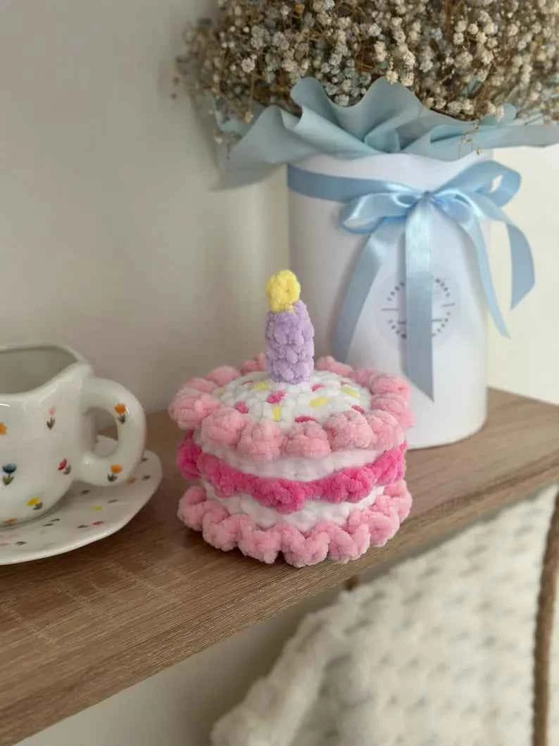 Custom Crochet Plush Cake