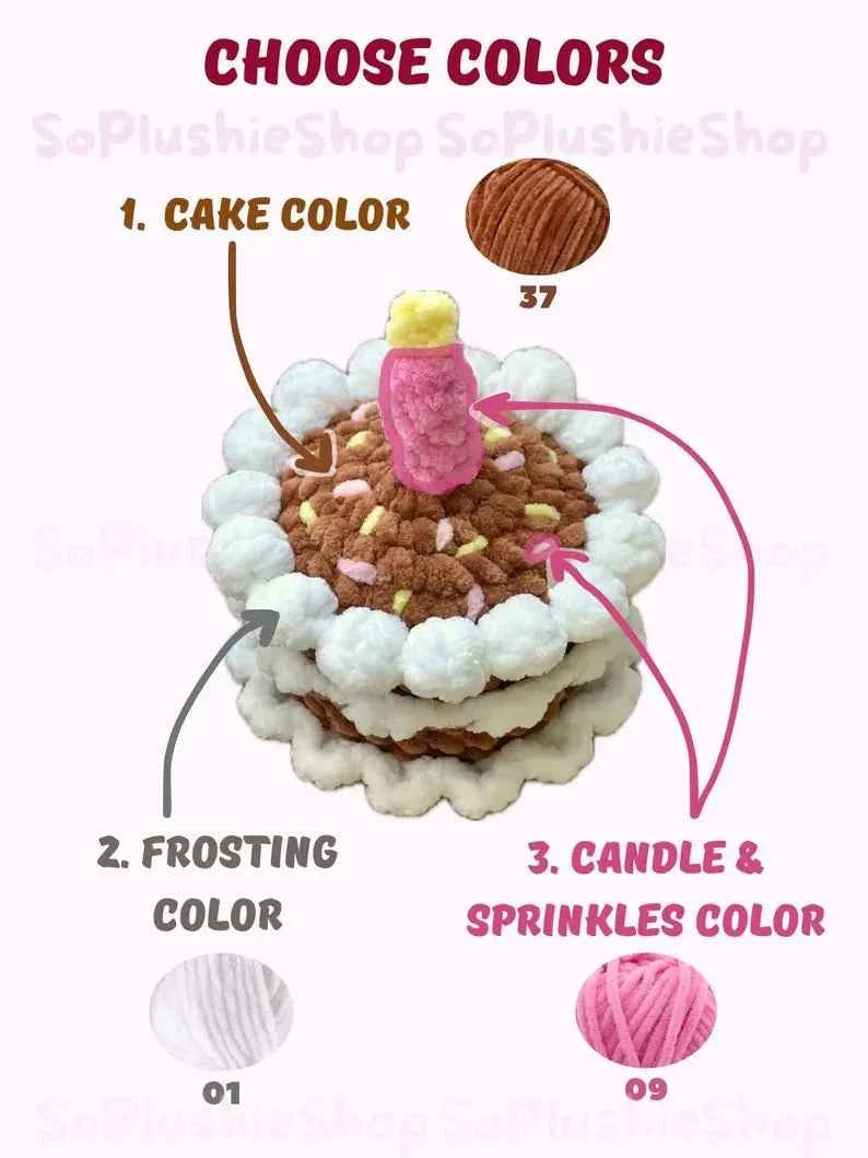 Custom Crochet Plush Cake