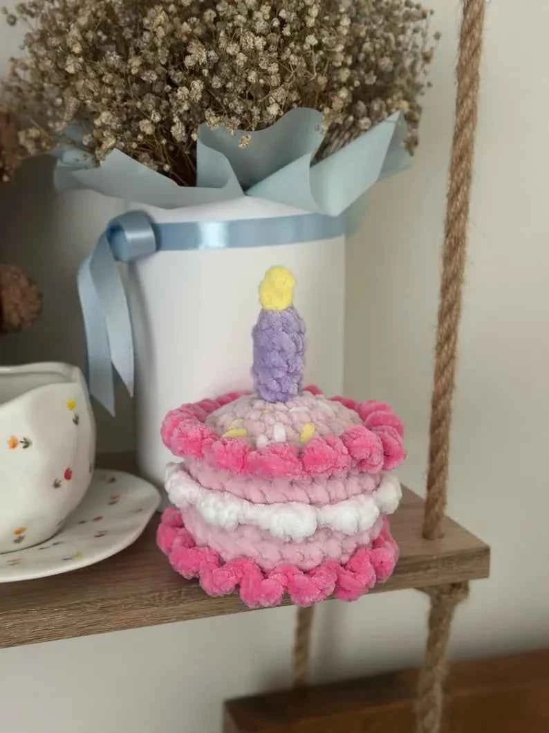 Custom Crochet Plush Cake