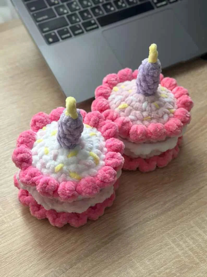 Custom Crochet Plush Cake