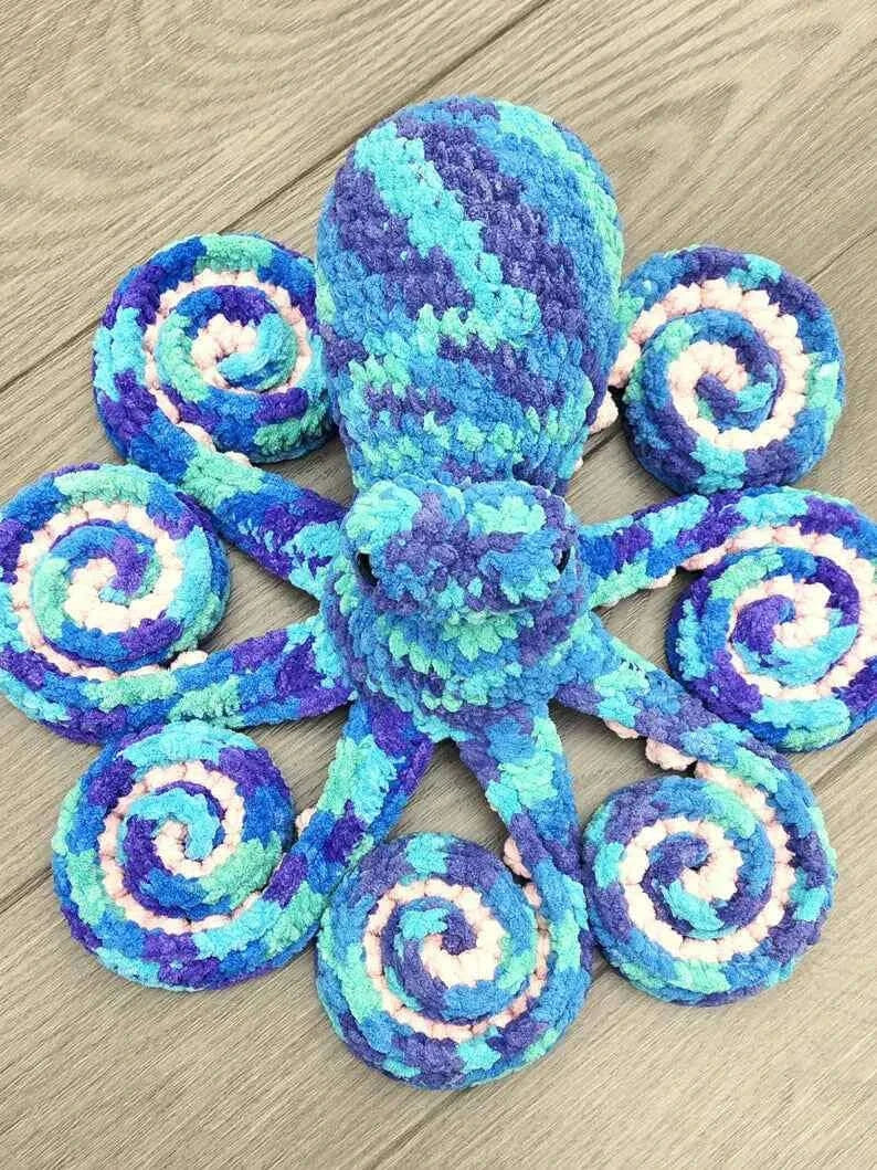 CUSTOM Crochet Giant Anchor the Octopus